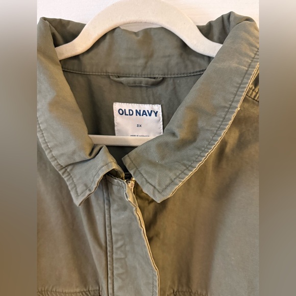 Old Navy 3X Green Utility Jacket 🖼️ New Without Tags - Picture 2 of 8